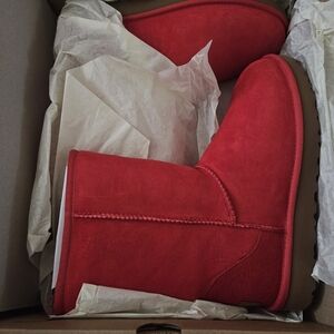 UGG Bright Red Suede Boots